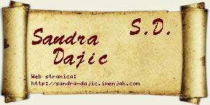 Sandra Dajić vizit kartica